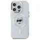 Karl Lagerfeld iPhone 15 Pro Max Case IML Metal Choupette Head MagSafe, White
