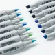 Arrtx Oros Double-Sided Marker Pens, 24 Colours, Blue Tone Shade