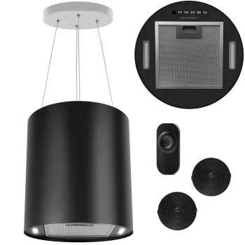 Berdsen BT-227 Island Cooker Hood 35 cm, Black