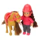 Doll and Pony Playset for Girls, 5 Piece Horse Rider Toy with Accessories
