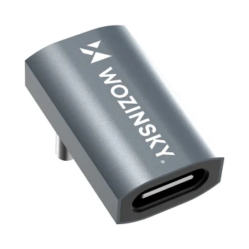 Wozinsky WPKF-01 USB-C to USB-C 40Gbps 240W 8K Angled Adapter - Gray