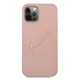 Guess iPhone 12 Pro Max Case Saffiano Vintage Script, Pink