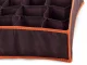 Drawer Organizer for Underwear and Socks with 12 Compartments, Brown