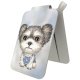 Nimmy New Big-Eye Cute Pets 2.0 Dog Magnetic Wallet with Stand Grey