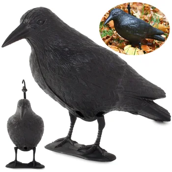 Raven Figure for Bird and Rodent Repelling, 40 cm