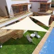Multigarden 19190B BEIGE Waterproof Sun Shade Sail 3x3x3m, Beige