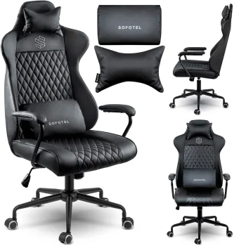Sofotel Werona Office Chair with Cushions, Black