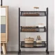 Ruhhy 24749 Mobile Kitchen Trolley Cart with Wheels, Black