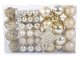 Christmas Tree Baubles Set 100 pcs with Star, 6/4/3 cm, Gold
