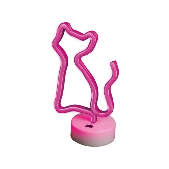 LED Neon Cat Light for Desk Decor Forever Light FSNE02, Pink