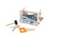 Ecotoys 1182N WHITE Wooden Workbench and Construction Set for Kids, 52 Pieces