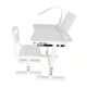 Adjustable Kids Desk and Chair Set with USB LED Lamp, White