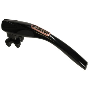 Wireless vibrating back massager with 6 heads, 6-in-1, black