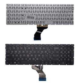 HP 255 G8 Replacement Laptop Keyboard, US Layout, Frameless, Black