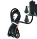 Universal Motorcycle Phone Holder with USB Charger AP14C, Black