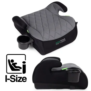 Ecotoys i-Size Child Car Booster Seat (125-150 cm) with Cup Holder