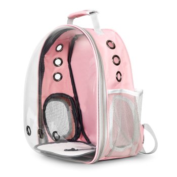 Pet carrier backpack for cat or dog, Petsi, pink