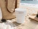 Collapsible Silicone Cup with Lid, 200 ml, White