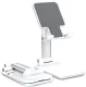 Foldable Adjustable Stand for Phone and Tablet, Silver-White