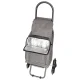 6-Wheel Shopping Trolley Bag with Thermal Pocket 38L, Grey