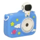 Kids digital camera with 32GB card, astronaut design, blue