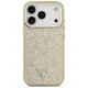 Guess Glitter Triangle Logo MagSafe Phone Case Cover iPhone 17 Pro - Gold