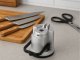 Rechargeable Electric Knife and Scissor Sharpener with Suction Base, Silver