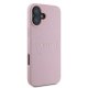 Guess Grained Gold Ring MagSafe Case for iPhone 16 Plus - Pink