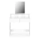 Modern Makeup Vanity Table with Large Mirror and Drawers ModernHome, White