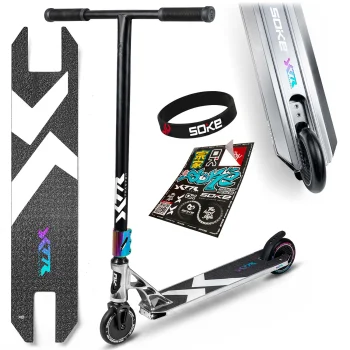Soke Xtr Stunt Scooter, Silver/Black