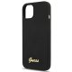 Guess iPhone 13 Case Silicone Script Gold Logo Black