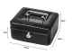 Metal Cash Box for Money and Documents, 15x12x8 cm, Black
