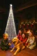 Outdoor LED Christmas Tree Cone Light with Star, 180 cm, Warm White
