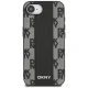 DKNY Leather Checkered Mono Pattern MagSafe Case for iPhone 16e - Black