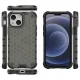Case for iPhone 13 mini Honeycomb Case Armor Cover with TPU Bumper, Black