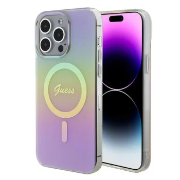 Guess iPhone 15 Pro Max Case IML Iridescent MagSafe, Pink