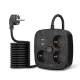 Tech-Protect PCS3X4 Power Strip, 3 Sockets, 2x USB-A, 2x USB-C 200 cm - Black
