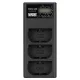 Newell CD-USB-C Three-Channel Charger for Canon LP-E6 Batteries