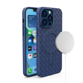 MagSafe Woven Phone Case Cover iPhone 14 Pro Max - navy blue