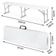 Plonos 440200 Folding Garden and Catering Bench 180 cm, White