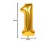 Foil Balloon Number 1 for Birthday Party 66cm, Gold