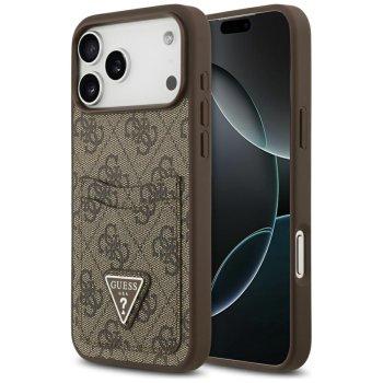 Guess 4G Nauble Card Triangle Phone Case Cover iPhone 17 Pro Max - Brown