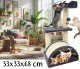 Gotel ZW2D Cat Scratching Post with House and Bridge, 68 cm