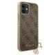 Guess 4G Charms Collection case for iPhone 12 Pro Max - brown