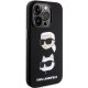 Karl Lagerfeld Silicone Karl&Choupette Head Case for iPhone 15 Pro, Black