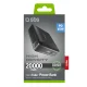 Sbs HD 65W 20000mAh USB-C Power Bank with LCD Display, Black