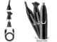 Rechargeable 3-in-1 Trimmer for Nose, Ears, Beard, and Eyebrows, Black