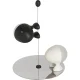 Alessi Lilliput ASG02 BW Salt and Pepper Set, Black / White
