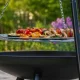 Garden Fire Pit with Tripod Stand and Grill Grate, 58 cm