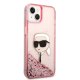 Karl Lagerfeld Glitter Karl\'s Head Case for iPhone 14 Plus / 15 Plus - Pink